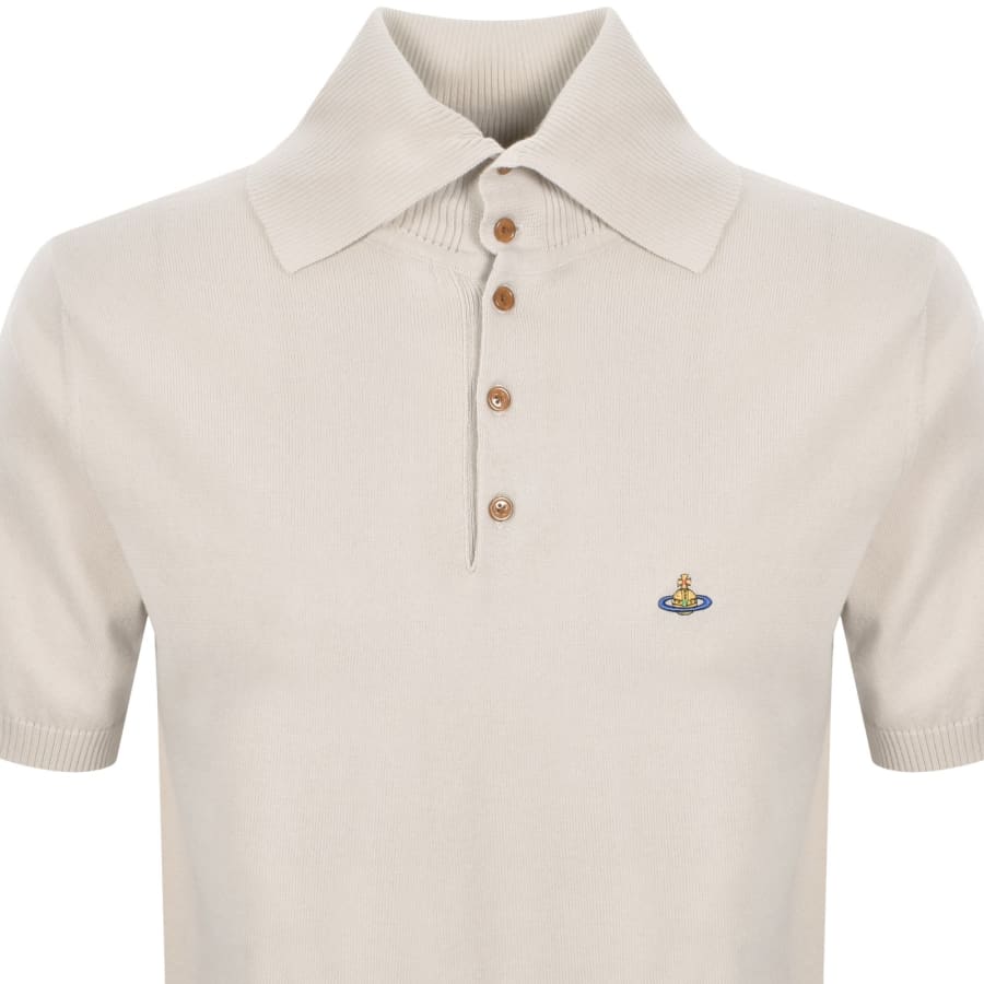 Vivienne Westwood Knit Polo Dusty White | Mainline Menswear